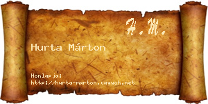 Hurta Márton névjegykártya